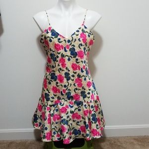 VS Floral Print V-Neck Sexy Chemise Nightgown